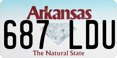 AR license plate 687LDU