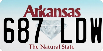 AR license plate 687LDW