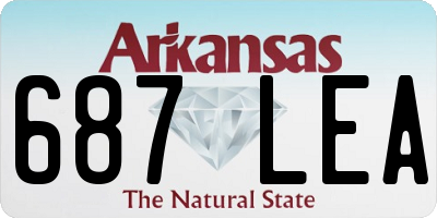 AR license plate 687LEA