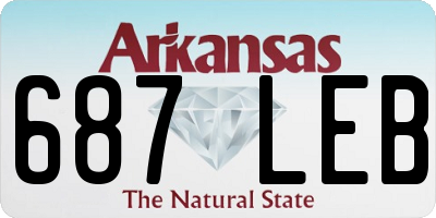 AR license plate 687LEB