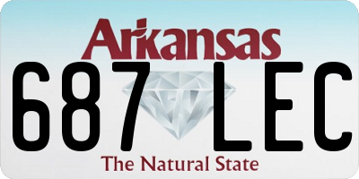 AR license plate 687LEC