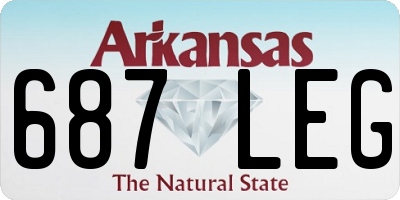 AR license plate 687LEG