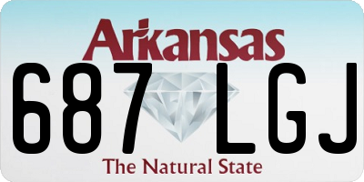 AR license plate 687LGJ