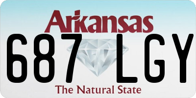 AR license plate 687LGY