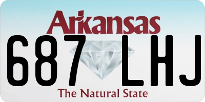 AR license plate 687LHJ