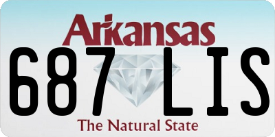 AR license plate 687LIS