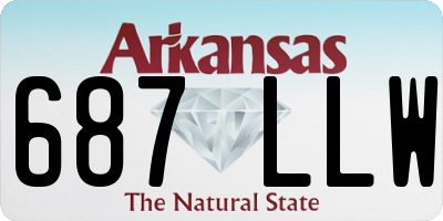 AR license plate 687LLW