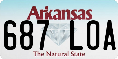 AR license plate 687LOA