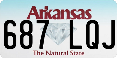 AR license plate 687LQJ