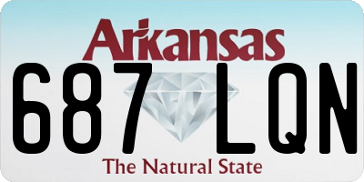 AR license plate 687LQN