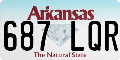 AR license plate 687LQR