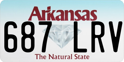 AR license plate 687LRV