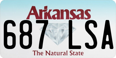 AR license plate 687LSA