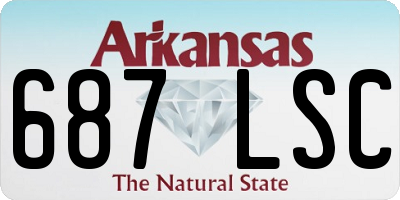 AR license plate 687LSC