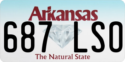 AR license plate 687LSO