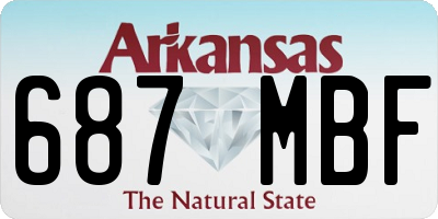 AR license plate 687MBF