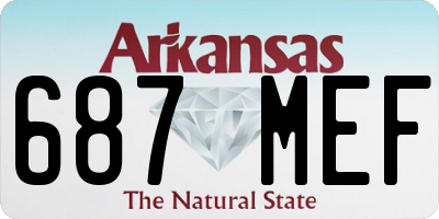 AR license plate 687MEF