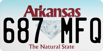 AR license plate 687MFQ