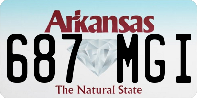 AR license plate 687MGI