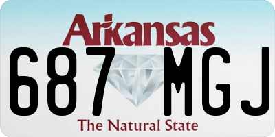 AR license plate 687MGJ