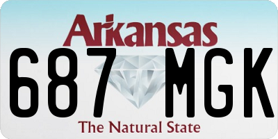 AR license plate 687MGK