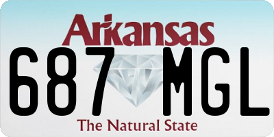 AR license plate 687MGL