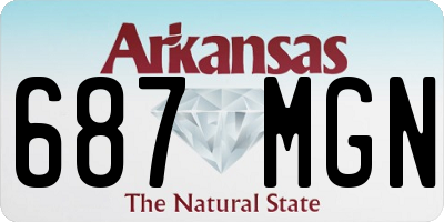 AR license plate 687MGN