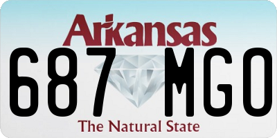 AR license plate 687MGO