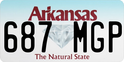 AR license plate 687MGP