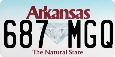 AR license plate 687MGQ