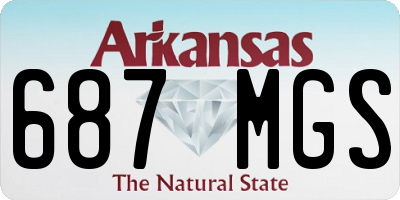 AR license plate 687MGS