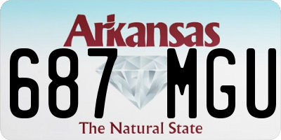 AR license plate 687MGU