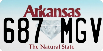 AR license plate 687MGV