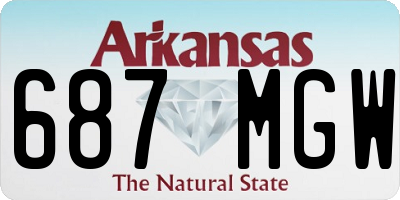 AR license plate 687MGW