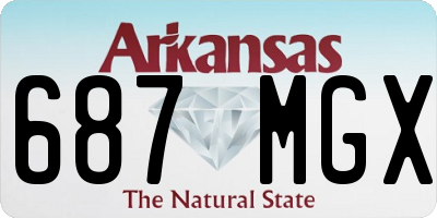 AR license plate 687MGX