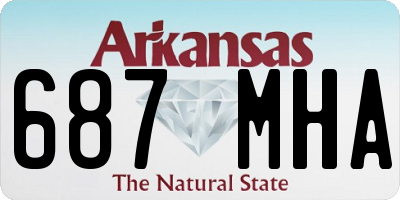 AR license plate 687MHA