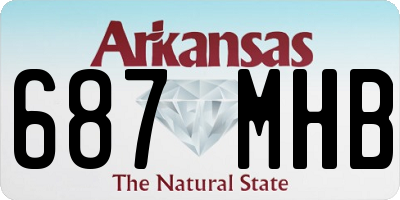 AR license plate 687MHB