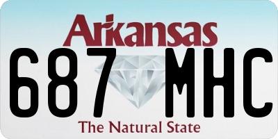 AR license plate 687MHC