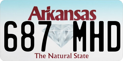 AR license plate 687MHD