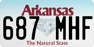 AR license plate 687MHF