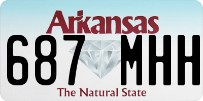 AR license plate 687MHH