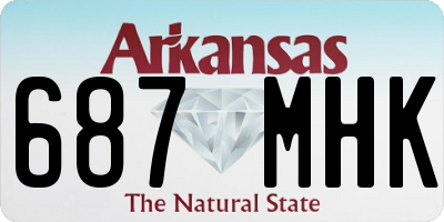 AR license plate 687MHK