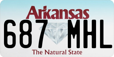 AR license plate 687MHL