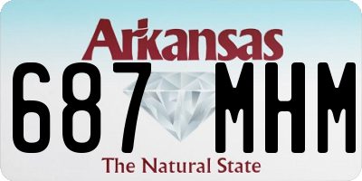 AR license plate 687MHM