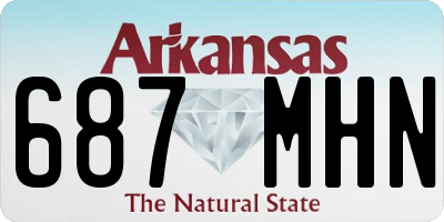 AR license plate 687MHN