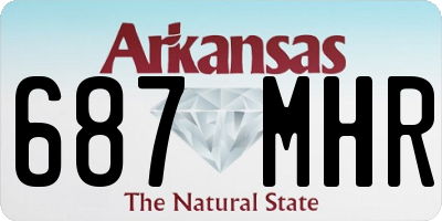 AR license plate 687MHR