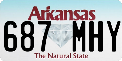 AR license plate 687MHY