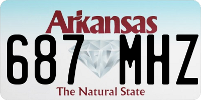 AR license plate 687MHZ