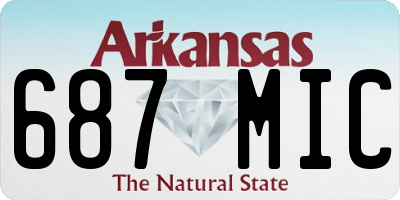 AR license plate 687MIC