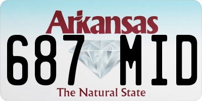 AR license plate 687MID
